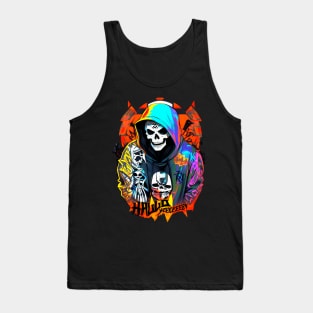 Halloween hip hop rap streetstyle skull Tank Top